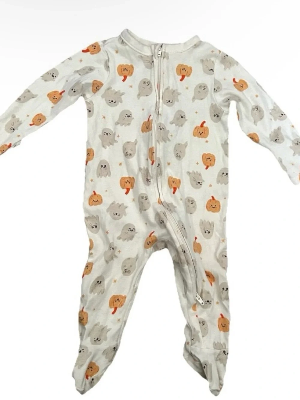 2 Baby Infant Footie Pajamas Halloween Fleece Size 6-9 Months